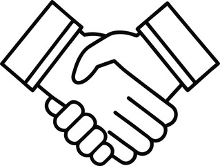 handshake icon vector illustration on white background
