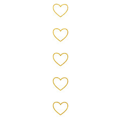 Gold heart shape Checkbox.