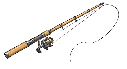Fishing rod illustration