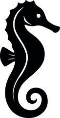 Seahorse vector silhouette design