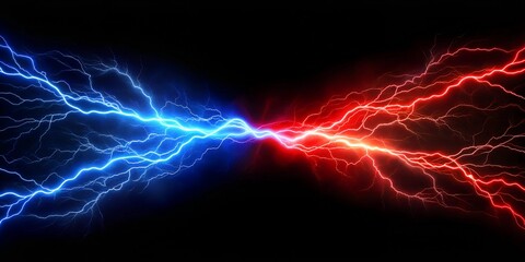 Abstract fractal lightning bolts illuminate a dynamic blue energy storm, perfect for a powerful electric art wallpaper