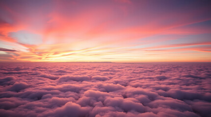 Clouds and mountain. Generative ai