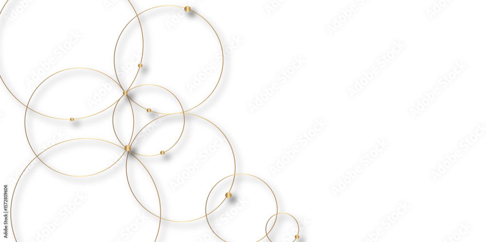 Poster modern white and golden abstract background with shadow circle shape black vector abstract graphic d
