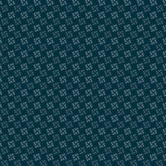 Doodle shapes motif continuous blue background. Modern fabric design textile swatch ladies dress, men's shirt all over print block.