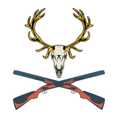 deer bone for hunting logo