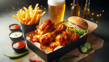 Buldak is a Korean dish made with chicken. The common term for it is spicy chicken. You can use this asset for branding and design purposes.