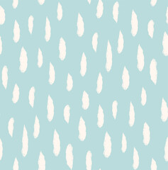 Hand drawn brushes seamless vector pattern in teal colors