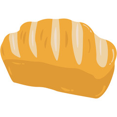 National Sourdough Bread Day. National Sourdough Bread Day Vintage Illustration Bakery Food Art. Hard bread with a soft inside typical of French bread on beige background.