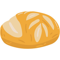 National Sourdough Bread Day. National Sourdough Bread Day Vintage Illustration Bakery Food Art. Hard bread with a soft inside typical of French bread on beige background.