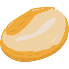 National Sourdough Bread Day. National Sourdough Bread Day Vintage Illustration Bakery Food Art. Hard bread with a soft inside typical of French bread on beige background.