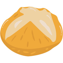 National Sourdough Bread Day. National Sourdough Bread Day Vintage Illustration Bakery Food Art. Hard bread with a soft inside typical of French bread on beige background.