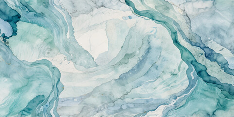 Abstract watercolor paint background by teal color blue and green with liquid fluid texture for background,  business 