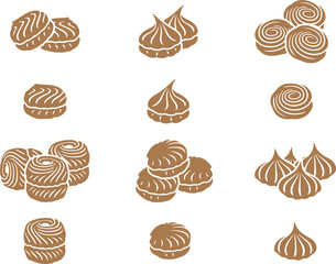 Dim Sum Food Vector Pattern – Chinese, Asian Cuisine, Dumpling, Restaurant, Hand-Drawn, Doodle, Snack, Oriental, Food Icon, Traditional, Steam, Tasty, Meal, Illustration