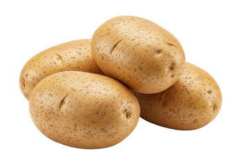 Isolated Pile of Raw Potatoes