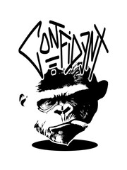 Stylish Primate Graphic Art with Trendy Typography