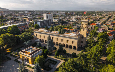 Aerial view of Joseph Stalin Museum in Gori, Georgia