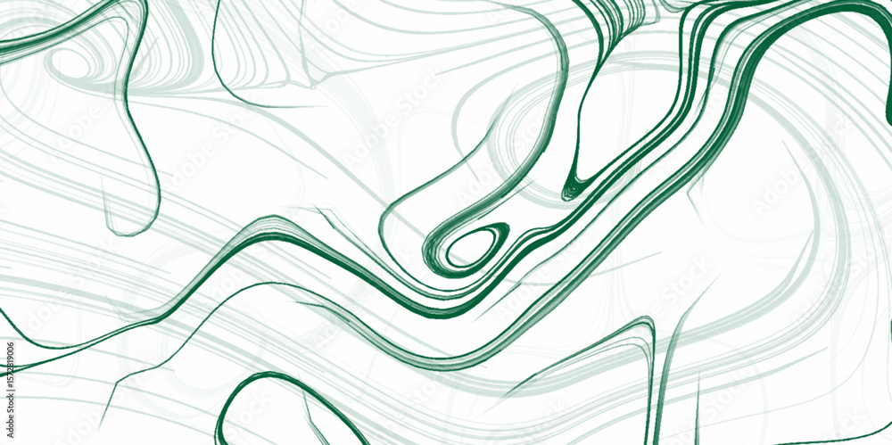 Aufkleber topographic map white green lines, contour white background. geographic grid, gradient multicolor wa