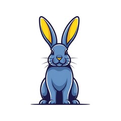 Obraz premium Cute Blue Bunny