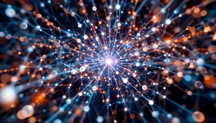  Abstract Plexus Network Background Representing Complex Data Connections in Seamless Loop Animation
