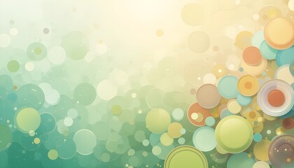  Light Green and Yellow Vector Background with Abstract Colorful Circles