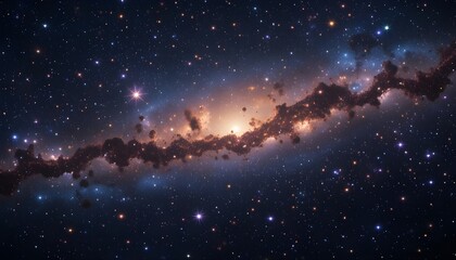  Stars on Transparent Background with Outer Space Galaxy Ambience