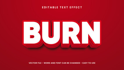 Red burn text effect  editable strong 3d text effect