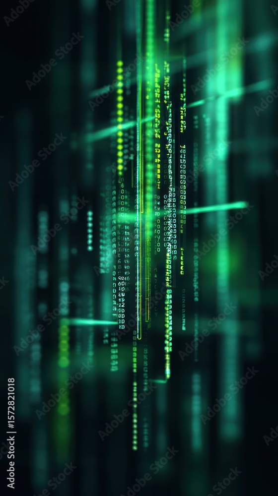 Aufkleber abstract digital code background