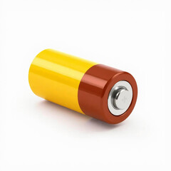 Green Rechargeable Battery Isolated on White | Sustainable Energy 3D Render