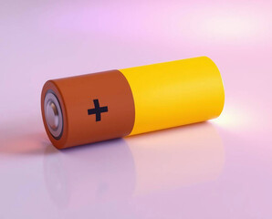 Green Rechargeable Battery Isolated on White | Sustainable Energy 3D Render