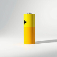 Green Rechargeable Battery Isolated on White | Sustainable Energy 3D Render