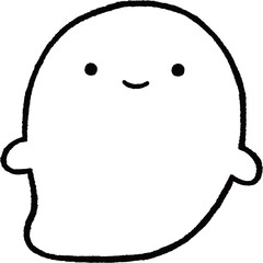 かわいいお化けのイラスト　ベクター