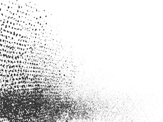 Grunge real organic vintage halftone vector ink print background for retro design projects. Authentic grunge halftone vector ink print texture with organic vintage style background. 