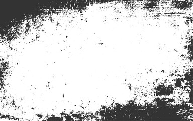 Abstract dirty aging frame with dust grain texture on white background for vintage designs. Dust particle texture with abstract dirty frame effect for retro and aged design projects.