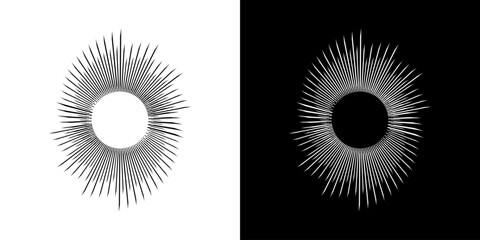 Dynamic abstract spiral sound wave rhythm lines. Circular spiral sound wave rhythm of lines. Circular futuristic abstract lines, black and white background.