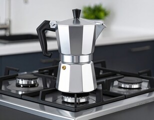 Aluminum Coffee Maker On Gas Stove