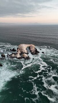aerial view long sea and he portada antofagasta chile