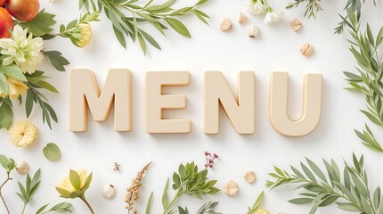 Fresh floral menu design template for restaurant cafe and food business promotion and marketing concept design