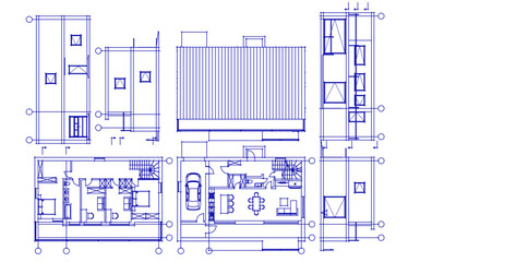  architecture modern house 3d illustration