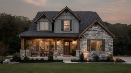 Beautiful craftsman house view