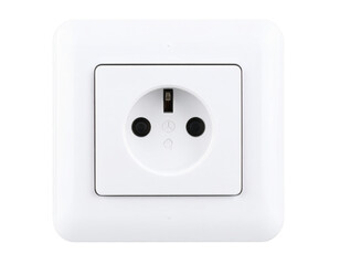 High Quality Smart Plug with Wi-Fi Indicator Light and Power Button, Isolated on a Transparent Background