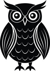 owl on white background