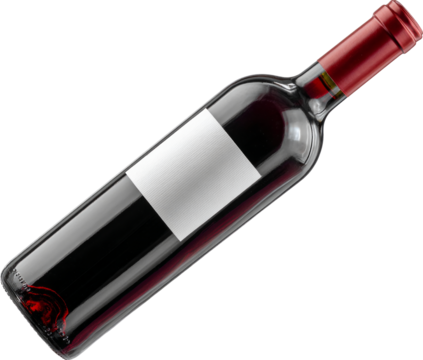 Wine bottle tilts, looks elegant, delicious drink