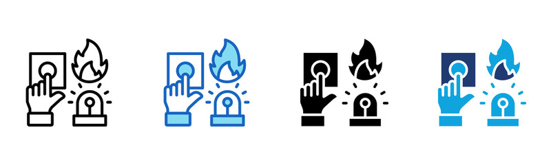 Obraz premium Emergency Alarm icon Multi Style Vector Illustration