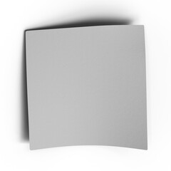 A slightly textured, off-white square sheet of paper or cardstock, exhibiting subtle undulations...