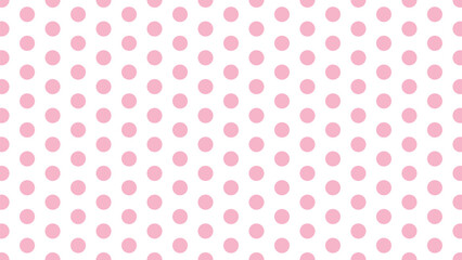 Cute pink polka dot pattern on white background. Perfect for baby shower invitations, kids room decor, scrapbooking, wrapping paper, textiles, and girly digital or print design projects.
