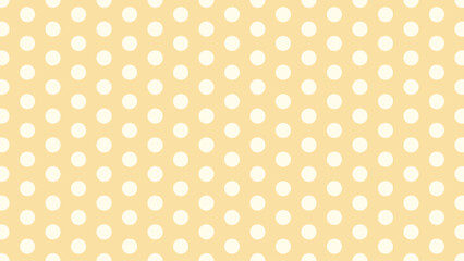 Seamless cream polka dot pattern on pastel yellow background. Perfect for vintage style design, baby shower decor, kids party themes, wrapping paper, scrapbooking, fabric, and nursery art.