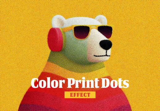 Color Print Dots Photo Effect