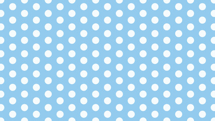 White polka dots on light blue background seamless pattern. Great for baby boy shower, nursery prints, kids party decor, fabric, scrapbook, gift wrap, and cute digital or print design projects.