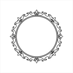 Ornamental Flower Border Vector Icon