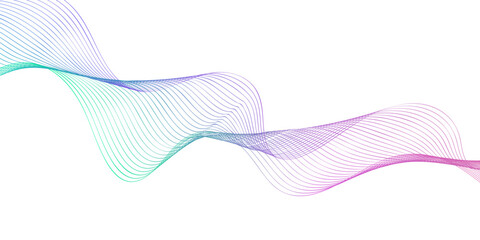 Fototapeta premium Colorful wave patterns create a visually striking abstract design that evokes movement and fluidity